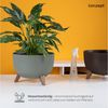 KONZEPT Blumentopf Pflanzenschale mit Füßen 33 cm, Pflanzkübel Groß Außen, Blumentopf Kunststoff, UV-Beständig, Wetterfest, Mit Wasserablauf Bild 4