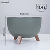 KONZEPT Blumentopf Pflanzenschale mit Füßen 33 cm, Pflanzkübel Groß Außen, Blumentopf Kunststoff, UV-Beständig, Wetterfest, Mit Wasserablauf Bild 3