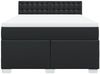 vidaXL Boxspringbett mit Matratze Schwarz 140x190 cm Kunstleder 3286120 Bild 4