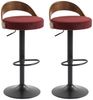 BlingBin Barhocker höhenverstellbar drehbar, Küchenhocker mit Rückenlehne & Fußstütze (2er Set, 1 St, Barstuhl modern PU), Geeignet für Küchen, Esszimmer, Bars und ähnliche Umgebungen Bild 2