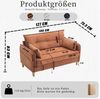 ANYSUN 2-Sitzer Polstersofa,127 cm 2-Seater Sofa, mit Armlehnen, Chenille Sofa, kleines Sofa for Office, mit Seitentaschen, Zweisitzer Sofa für Wohnzimmer, Büros oder kleine Apartments Bild 3
