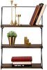 Wandregal, 'CM-007-SRK', 60 x 15 x 40, Schwarz, Nussbaum Bild 5