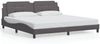vidaXL Bettgestell ohne Matratze "Zadar" Grau 200x200 cm Kunstleder 3208208 Bild 2
