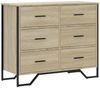 vidaXL Kommode Sonoma-Eiche 91x35,5x74,5 cm Holzwerkstoff 3295303 Bild 2
