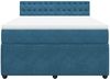 vidaXL Boxspringbett mit Matratze Blau 140x200 cm Samt 3287774 Bild 3