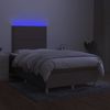 vidaXL Boxspringbett mit Matratze & LED Taupe 120x190 cm Stoff 3270243 Bild 4