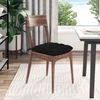 vidaXL Sitzkissen 4 pcs Schwarz 40 x 40 x 6 cm Stoff 42015148 Bild 4
