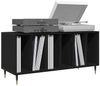 vidaXL Schallplattenschrank Schwarz Eichen-Optik 100 x 38 x 48 cm 862901 Bild 3