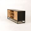 Livin Hill TV-Schrank Indus Eiche natur, schwarz, Beine dunkelgraphit IN25-2 Bild 4