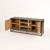Livin Hill TV-Schrank Indus Eiche natur, schwarz, Beine dunkelgraphit IN25-2 Bild 2