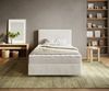 Boxspringbett Dream-Well 120x200 cm Bouclé Creme-Weiß mit Matratze und Topper Bild 2