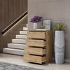 Furnica Kommode GABRIEL 4 Schubladen - Votan Eiche H92cm B60cm T33cm Bild 3