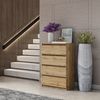 Furnica Kommode GABRIEL 4 Schubladen - Votan Eiche H92cm B60cm T33cm Bild 2