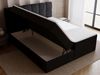 GrainGold Boxspringbett mit Bettkästen MAISON, Bett mit Kopfteil - 180x200 cm, Schwarz (1x Bett + 1x Topper) Bild 3