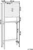 Badezimmerschrank OKARCHE Bambus 63 cm Schwarz Bild 2