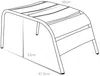 Vente-unique - MIRMANDE Gartensitzgruppe Metall Beige - B 61,5 cm x H 33 cm x L 50 cm Bild 4