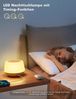 BlingBin LED Nachttischlampe Tischlampe Touch Dimmbar mit 20W Ladefunktion 8 Farben, 20W Ladefunktion, LED fest integriert, warmes Weiß, RGB, Nachtlicht Baby Stilllicht mit Timing Funktion Bild 4