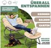 KESSER® Schaukelstuhl für drinnen & draußen ergonomischer Schaukelsessel | maximale Belastung von 120kg Relaxsessel mit Rutschfesten Füßen, Witterungsbeständig | Ideal für Balkon, Garten & Wohnzimmer Beige, XXL Chillexer Pro Bild 4
