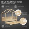 ML-DESIGN Spielbett Hausbett Kinderbett inkl. 2 Schubladen, Lattenrost und Rausfallschutz, Abenteuerbett 70x140cm Haus Bett Himmelbett Kiefer Jugendbett Natur Bild 3
