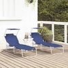 vidaXL Sonnenliege 2 pcs Blau 58 x 188 x 77cm Polyester 42003059 Bild 3