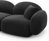 Couch Mirello L Form in Samtstoff - Samtstoff - schwarz - Links Bild 5