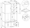 Roomart Waschmaschinenschrank 95 cm mit Schrankaufsätzen & Ausziehbrett - SERIE 3 - BHT: 134×240×66,8 cm – Hauswirtschaftsraum & Waschküche • Eiche Bild 5