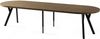 WFL GROUP Esstisch Twixy ausziehbar rund industrial mit schwarzen Holzbeinen (MADE IN EU, erhältlich in 2 Größen – Durchmesser 100 cm, ausziehbar auf 250/300 cm), XXL groß extra lang Ausziehtisch für 5-16 oder 5-14 Personen Bild 2