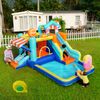 [Mit Gebläse] Kinder-Hüpfburg, multifunktionaler Outdoor-Wasserpark + Trampolin, Wasserrutsche, kleine Rutsche, Springbrunnen, Wasserpistolen, Ladenmarkise, inklusive 450W-Gebläse Bild 3