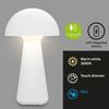 Briloner LED Akku-Tischleuchte Fungo weiß 28 x 16 cm warmweiß Bild 3