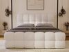 GRAINGOLD Modo Boxspringbett 160x200, mit gepolstertes Kopfteil, Doppelbett mit zwei Bettkästen, Velour-Stoff, Beige Bild 4