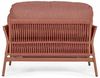 Gartensessel Dispar aus Aluminium, modern gepolstert, Outdoor-Stil, rot, abnehmbare Kissen Bild 3