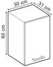Vicco Küchenschrank Küchenzeile R-Line, Bordeaux Hochglanz, Hängeschrank 30 cm Bild 3