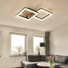 LED Deckenlampe, Quadratisch, Holz, verstellbar, L 46 cm Bild 2
