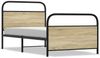 vidaXL Bettgestell ohne Matratze 100x200 cm Sonoma-Eiche Holzwerkstoff 4100271 Bild 2