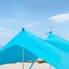 SoBuy OZT01-HB Strandmuschel, Polyester, Pulverbeschichtung, Blau, 300 x 200 x 300 cm Bild 4