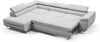 Ecksofa mit Schlaffunktion DECLAN Stoff Poso Hellgrau Ottomane Links Bild 3