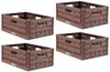 Bestlivings Klappbox Einkaufskorb in Holzoptik, Stabile Stapelbare Lagerkiste - Faltbare Einkaufsbox - Klappkiste Bild 5