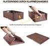 Bestlivings Klappbox Einkaufskorb in Holzoptik, Stabile Stapelbare Lagerkiste - Faltbare Einkaufsbox - Klappkiste Bild 2