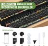 BBWL Pfefferstreuer Gewürzgläser Set eckig 120 ml mit Zubehör, 12er, 24er oder 36er Set, (24-tlg), luftdichte Gewürzdosen aus Glas mit Etiketten für Schubladen&Organizer Bild 2