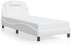 vidaXL Bettgestell "Viana" ohne Matratze Weiß 90x200 cm Kunstleder 3208069 Bild 2