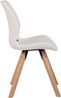 CLP Esszimmerstuhl Luna Modernes Design, Gestell natura, gepolsterter Sitz,weiß Kunstleder Bild 5