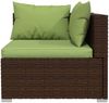 vidaXL 7-tlg. Garten-Lounge-Set mit Kissen Poly Rattan Braun 3102236 Bild 4