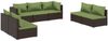 vidaXL 7-tlg. Garten-Lounge-Set mit Kissen Poly Rattan Braun 3102236 Bild 2
