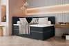 99rooms Phönix Mini Plus Boxspringbett 100x200 cm Webstoff MALMO_NEW Anthrazit Seitenteil links Bild 2