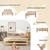 Massivholzbett, Doppelbett mit Lattenrost und Kopfteil, 140x200 cm, Holzbett, Jugendbett, Kiefer Bild 5
