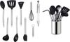 ECHTWERK Küchenorganizer-Set, (Set, 10-tlg), Kochbesteck mit Edelstahlgriff, Antihaft Silikon, Utensilienhalter Bild 4