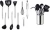 ECHTWERK Küchenorganizer-Set, (Set, 10-tlg), Kochbesteck mit Edelstahlgriff, Antihaft Silikon, Utensilienhalter Bild 5