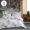 Buymax Bettwäsche, Renforcé, 2 teilig, Bettbezug-Set 155x220 cm 100% Baumwolle mit Reißverschluss Blumen Weiß Bild 4