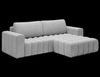 Eltap 'Bonett' Ecksofa mit Schlaffunktion, 92 x 175 x 250 cm, Hellgrau, Rechts Bild 3