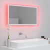 vidaXL LED-Badspiegel Weiß 80x8,5x37 cm Acryl 804924 Bild 4